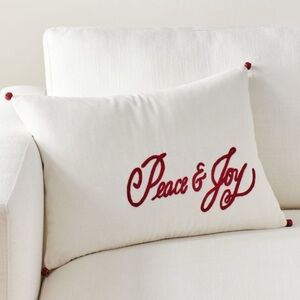 NWT Pottery Barn Peace & Joy Holiday Pillow
